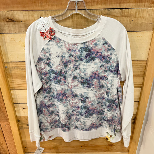 Upcycled Woman Size 14  Wmn L Sweatshirt